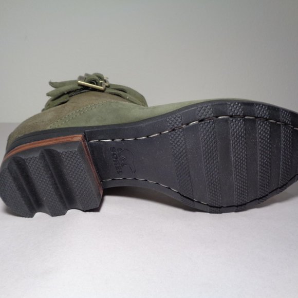 Sorel Size 7 M LOLLA BOOTIE Green New Boots - Picture 11 of 13